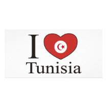 I Love Tunisia Photo Card Template