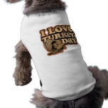 I Love Turkey Day Dog / Pet T Shirt pet clothing