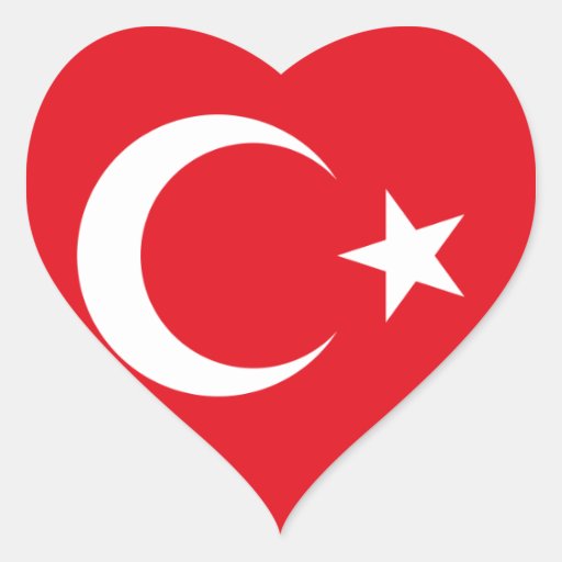 I love Turkey Heart Sticker | Zazzle