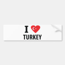 I love turkey icon bumper stickers