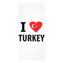 I love turkey icon customized rack card