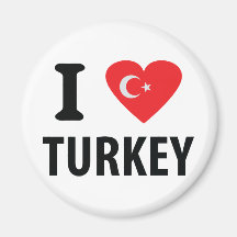 I love turkey icon magnet