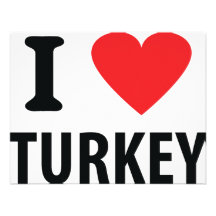 I love turkey personalized announcement