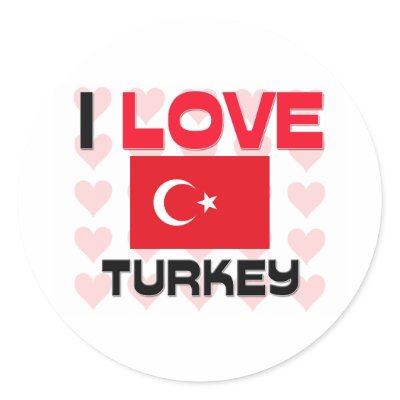 I Love Turkey Stickers by tshirtshirts