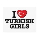I Love Turkish Girls postcards