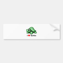 I love Turtles Bumper Sticker