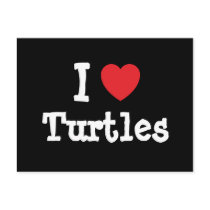 I love Turtles heart custom personalised