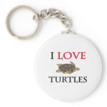 I Love Turtles keychains