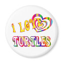 I LOVE TURTLES magnets