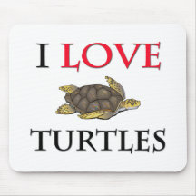 I Love Turtles Mouse Mat