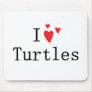 I Love Turtles Mousepad