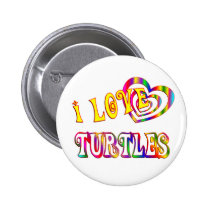 I LOVE TURTLES buttons