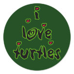 I Love Turtles stickers