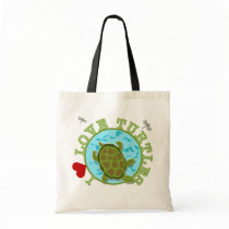 I Love Turtles Tshirts and Gifts Canvas Bags