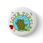 I Love Turtles Tshirts and Gifts buttons