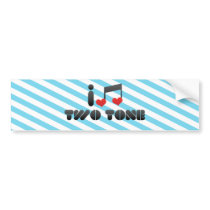 I Love Two Tone Bumper Stickers