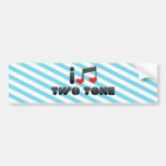 I Love Two Tone Bumper Stickers