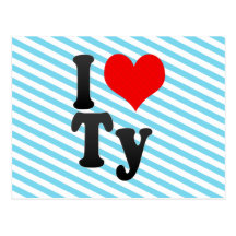 I love Ty Postcards