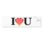 I Love U Bumper Sticker bumper stickers