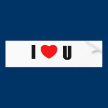 I love U bumper stickers