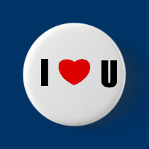 I love U buttons