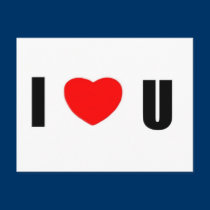 I love U postcards