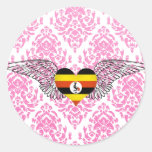 I Love Uganda -wings Stickers