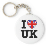 I Love UK keychains