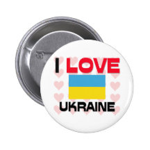 I Love Ukraine Pinback Buttons