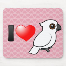I Love Umbrella Cockatoos Mousemats