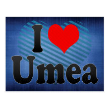 I Love Umea, Sweden Postcard