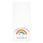 I love unicorns Deal with it! Rack Card Design