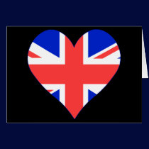 I Love United Kingdom Heart cards