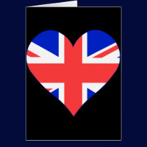 I Love United Kingdom Heart cards