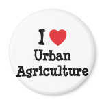 I love Urban Agriculture heart custom personalised magnets