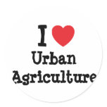 I love Urban Agriculture heart custom personalised stickers