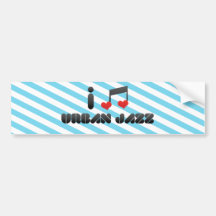 I Love Urban Jazz Bumper Sticker
