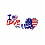 I Love USA American Heart Pin photo sculptures