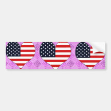 I Love Usa Bumper Sticker
