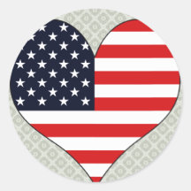 I Love Usa Sticker