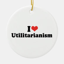 I LOVE UTILITARIANISM - .png Christmas Tree Ornament