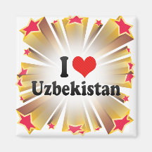 I Love Uzbekistan Fridge Magnets