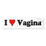 I Love Vagina Bumper Stickers