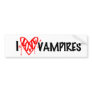 I Love Vampires Bumpersticker Bumper Sticker