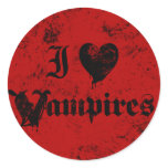 I Love Vampires stickers