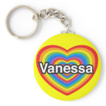 I love Vanessa. I love you Vanessa. Heart keychains