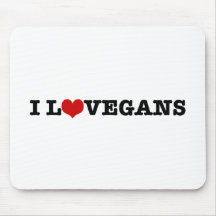 I Love Vegans Mousepad