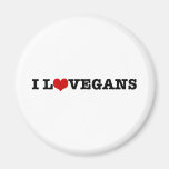 I Love Vegans Refrigerator Magnet
