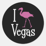 I Love Vegas Round Sticker