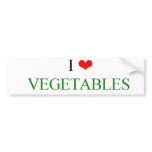 I love vegetables bumper stickers